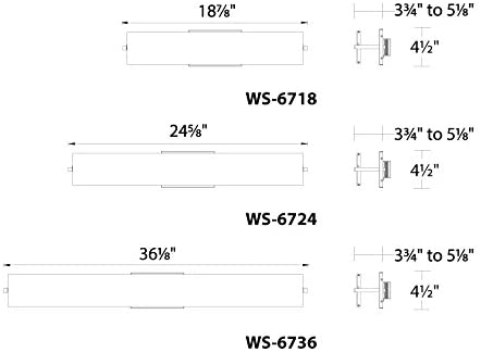 WAC Lighting WS-6724-30-BK Line Bathroom Vanity/Wall Led Light Fixture