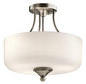 Kichler 43655AP Lilah 3 Light 14 inch Antique Pewter Semi Flush Mount