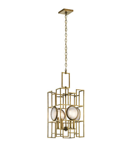 Kichler 43933NBR Vance 4 Light 13 inch Foyer Pendant, Natural Brass
