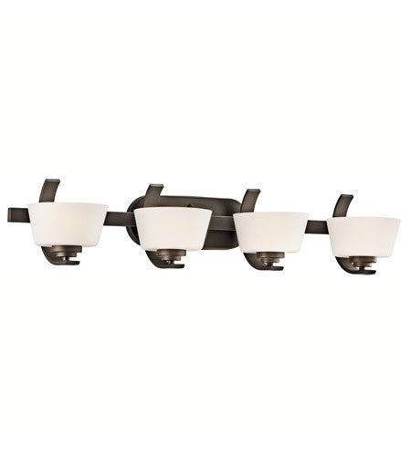 45231OZ - Olde Bronze 4 Lt. Rise Bath Vanity - Kichler - IN STOCK LIGHTING - Vanities