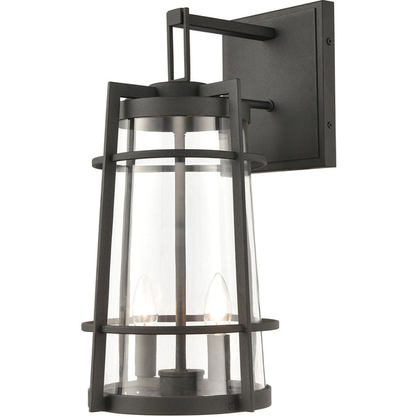 ELK 45492/2 Crofton 19 inch Charcoal Outdoor Sconce