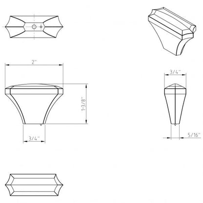 Hardware Resources 457L-NI Solana 2" Hammered Cabinet Knob, Polished Nickel