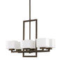 Capital Lighting 4756BB-155 Tahoe 6 Light Chandelier, Burnished Bronze