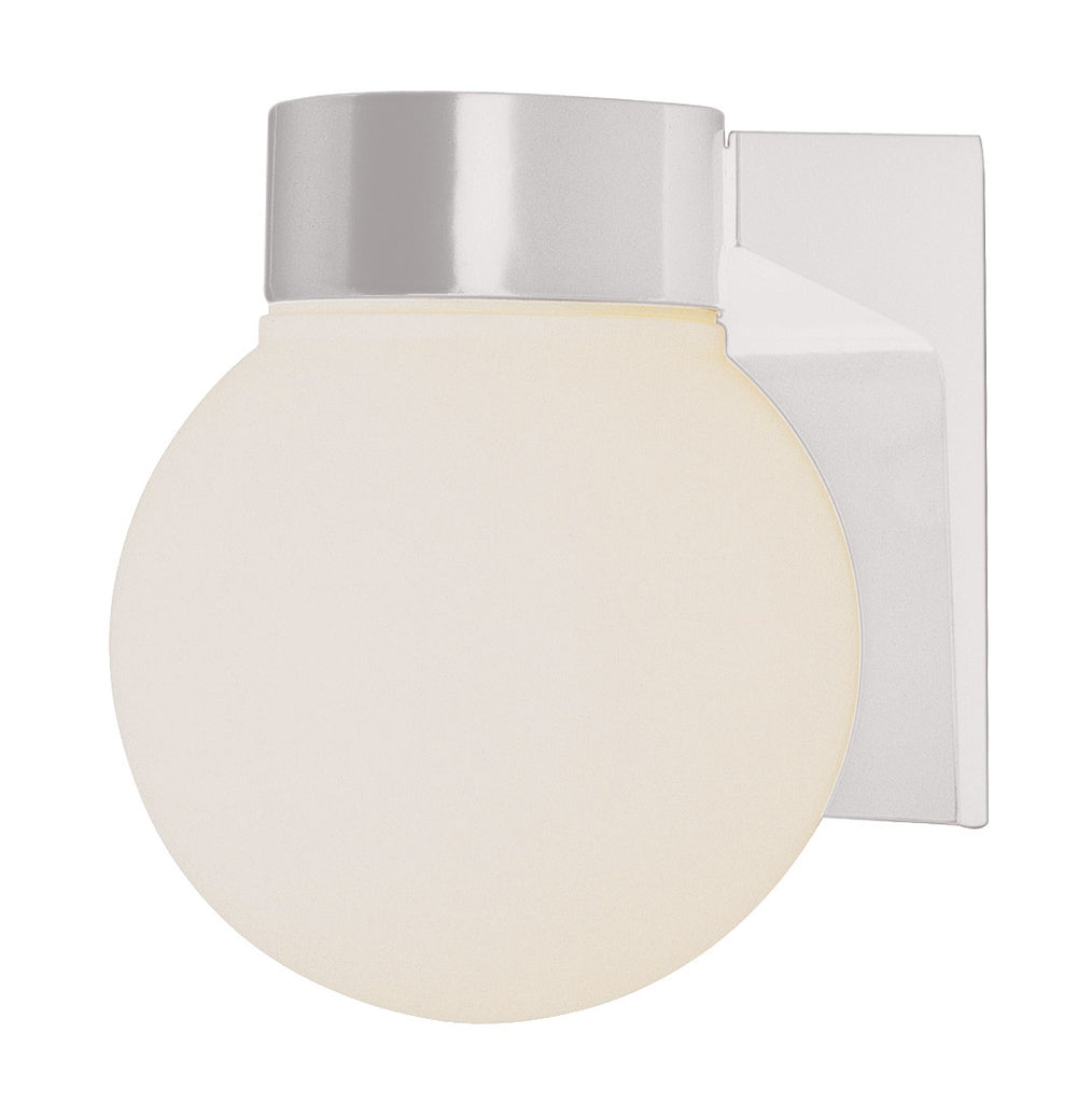 Trans Globe Lighting 4800 WHT Pershing 1 Light 7 inch Outdoor Wall Lantern, White