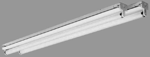 Divine Lighting DL-4804S-WH-214-EHT5-ASRW 2' Two Light Strip Light Fixture