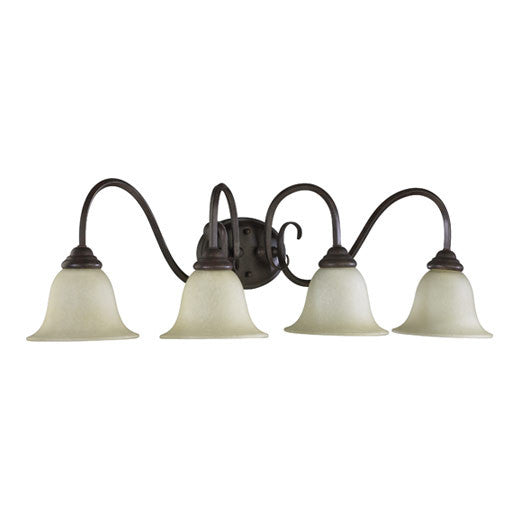 5110-4-44 - Toasted Sienna 4 Lt. Spencer Vanity - Quorum - IN STOCK LIGHTING - Vanities