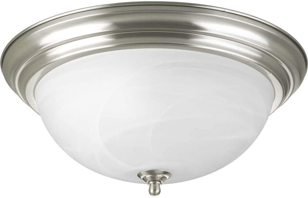 Progress Lighting P3926-09 3-Light Flush mount, Brushed Nickel