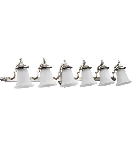 515-6-65 - Nickel 6 Lt. Coventry Bath Vanity - Quorum - IN STOCK LIGHTING - Vanities