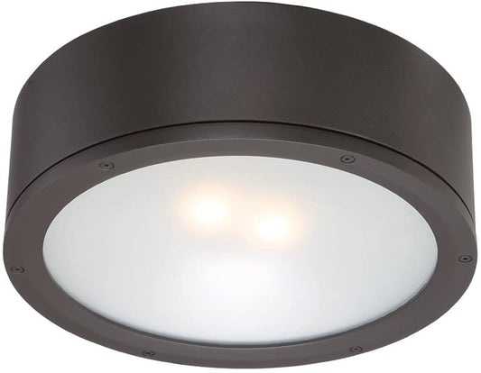WAC Lighting FM-W2612-BZ Tube LED 12 inch Outdoor Flush, Bronze