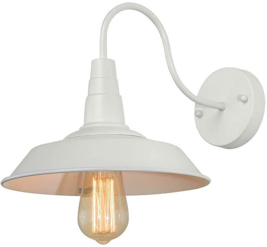 LNC A0224102 Barn Light Gooseneck Wall Sconce, White