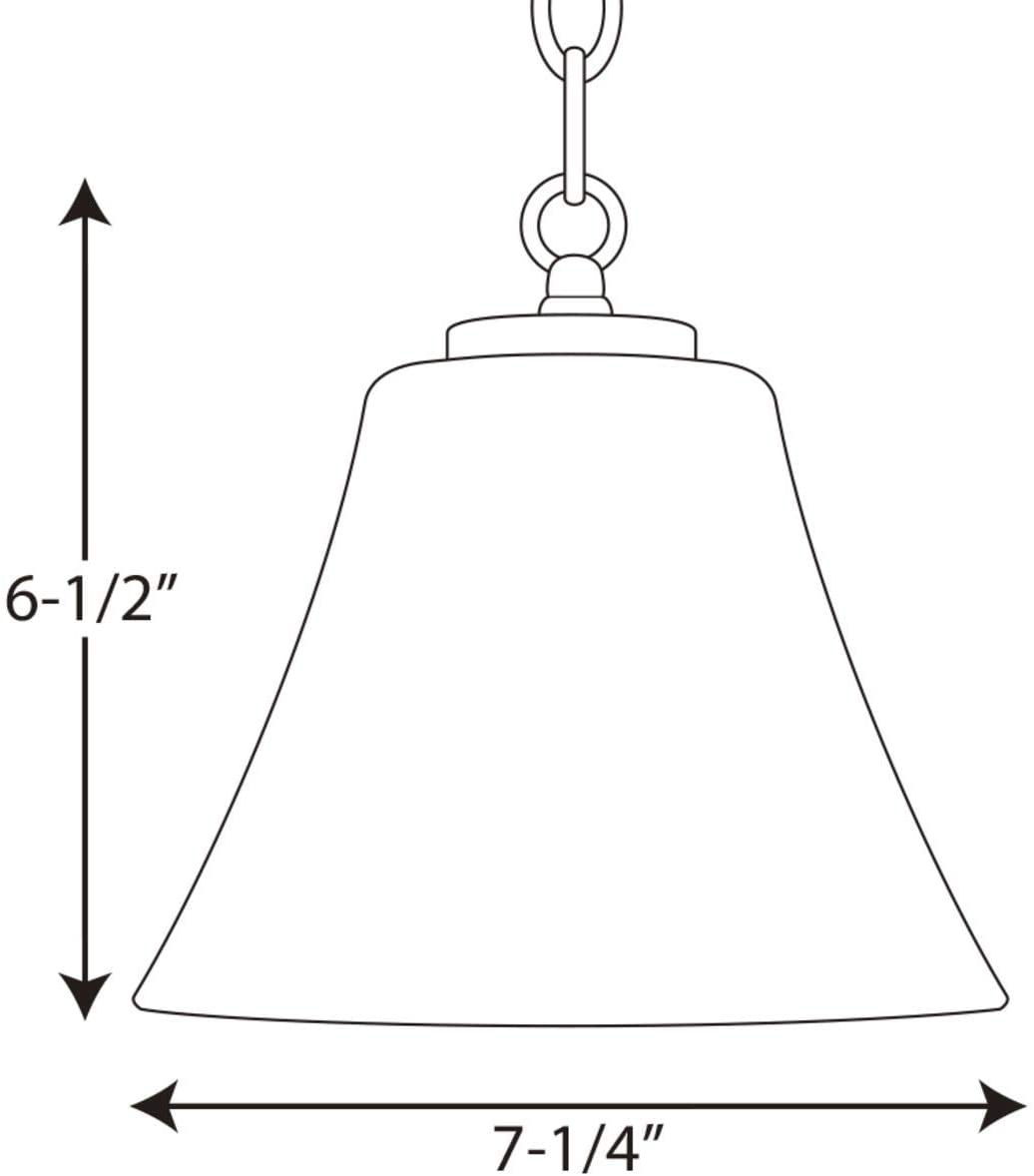 Progress Lighting P5300-20W Transitional One Light Mini Pendant, Antique Bronze