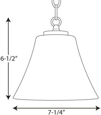 Progress Lighting P5300-20W Transitional One Light Mini Pendant, Antique Bronze
