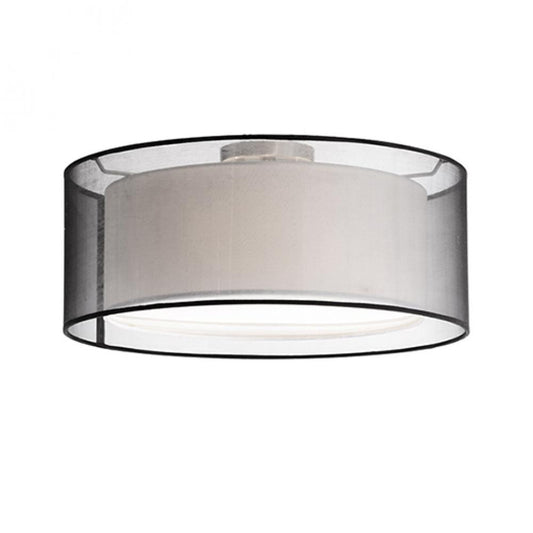 Kuzco Lighting 52333B Circon 3 Light Round Semi-Flush Mount, Brushed Nickel