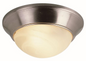 Luminance B571-BN-ES 2 Light Flush Mount with Alabaster Glass, Brushed Nickel