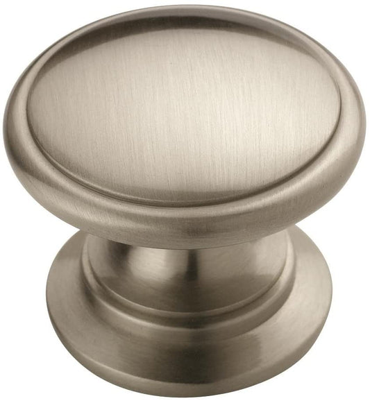 Amerock BP53012G10 Ravino 1-1/4in (32mm) Diameter Knob, Satin Nickel