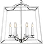 Golden Lighting 3074-6P CH Athena Foyer - Caged, Chrome