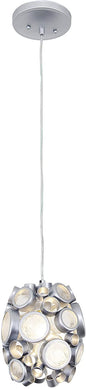 Varaluz Lighting 165M01MS Fascination 1-Light Mini Pendant, Metallic Silver
