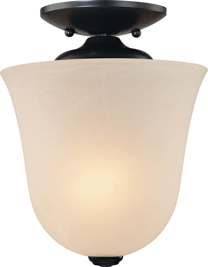 Volume Lighting V5070-79 Pendant Chain Hung, Semi -Flush, Antique Bronze Finish