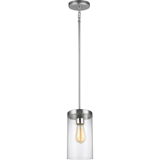 Sea Gull 6590301-05 Zire 1 Light 6 inch Chrome Pendant Light