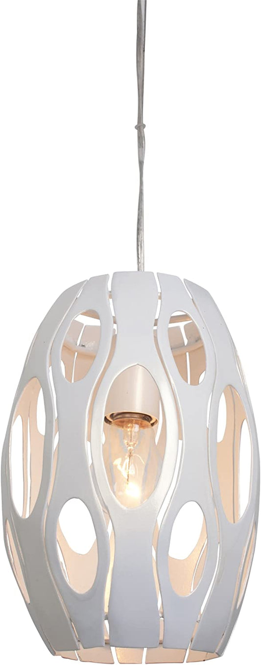 Varaluz Lighting 149M01PE Masquerade 1-Light Mini Pendant, Pearl Finish