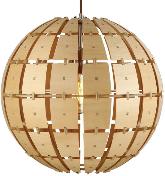 Varaluz 281P01M Wooda Coulda Shoulda 1-Light 15.75"W Pendant, Yellow Birch
