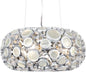Varaluz Lighting 165C03SMS Fascination 3-Light Donut Pendant, Metallic Silver