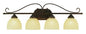 Trans Globe 7214ROB Owens Four Light Vanity Bar, Oil Rubbed Bronze