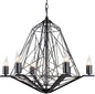 Varaluz 237C06BL Wright Stuff 6-Light Chandelier, Black