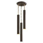 86787 - Black with Brass Chain 3 Light Foyer Chandelier