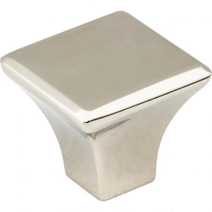 Hardware Resources 972NI Marlo 1 1/8" Square Cabinet Knob, Polished Nickel