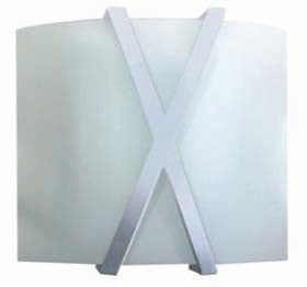 X77-SLV - Silver 2Lt CFL Wall Sconce