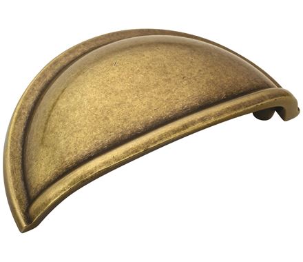 Amerock BP53010BB CUP PULLS 3" (76mm) Center-To-Center Cup Pull, Burnished Brass