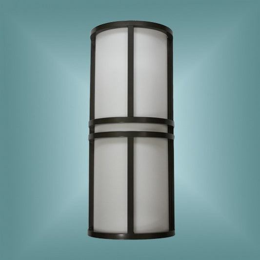 DL-CAM18X8DB-DE2641WAWMT-DS-EM - Semi-Circular Wall Sconce With White Lens