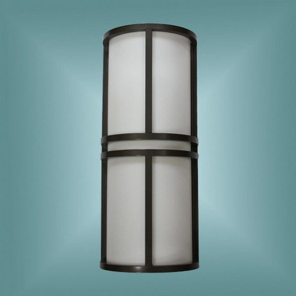 DL-CAM18X8DB-DE2641WAWMT-DS-EM - Semi-Circular Wall Sconce With White Lens