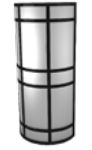 Divine Lighting DL-CAM24X8-BRZ-D26GU41K-WA-W 2 Light Exterior Wall Sconce, Bronze