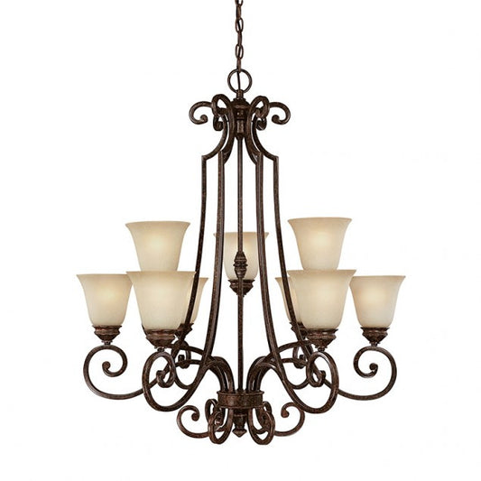 3029BB-251 - Chesterfield Brown 9Lt. Barclay Chandelier - Capital Lighting - IN STOCK LIGHTING - Chandelier