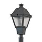 CMPN-CA-HR-III-50PSMH-MT-PTXX-RAL9005-T-GCF-LAMP - Black 1 Lt. CMP Post Light
