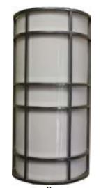 DL-CAM18X7-0-CH-D26GU41-WA-WMT - Chrome 2 Light Exterior Partial Circle Wall Sconce
