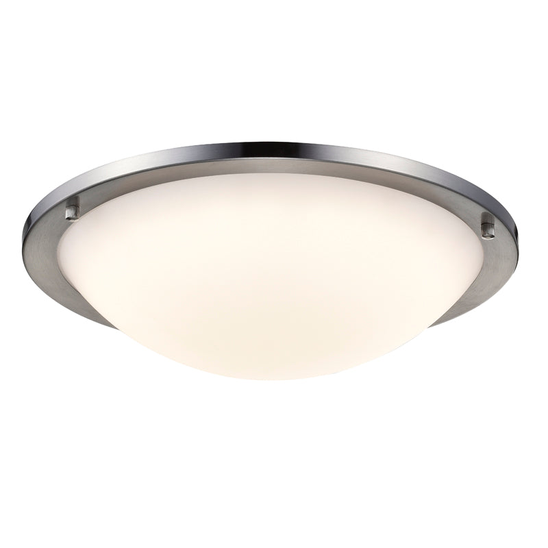 Sunpark Electronics DC018D-2G-B-3000K 18" LED Dome Flush Mount, Brushed Nickel