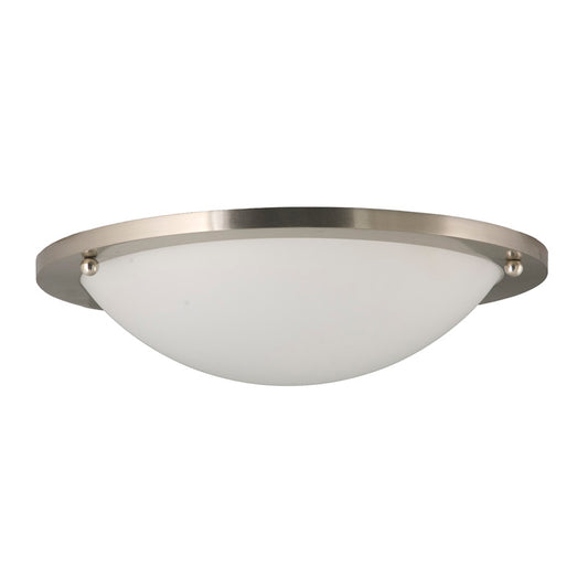 Sunpark Electronics DC014D-2G-B-3000K 15" LED Dome Flush Mount, Brushed Nickel