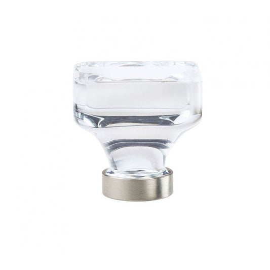 Amerock BP36653CG10 Glacio Collection 1-3/8 in. (35mm) Knob, Clear/Satin Nickel