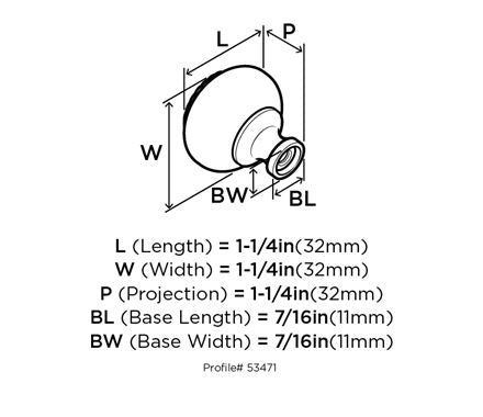 Amerock BP53471G10 Allison Value 1-1/4 in (32 mm) Diameter Satin Nickel Cabinet Knob