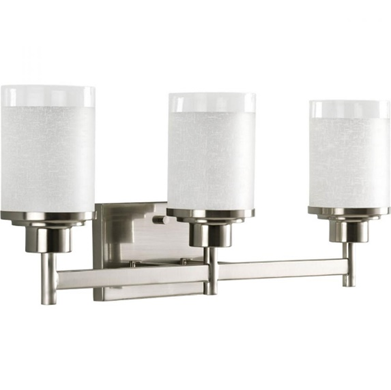 Progress Lighting P2978-09 3-Light Alexa Bath & Vanity, Brushed Nickel