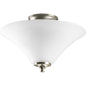 P3855-09 - Brush Nickel 2Lt Melon Semi Flush Mount