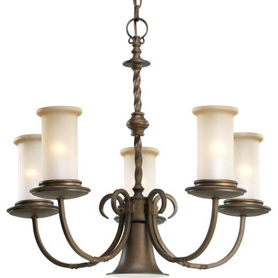 P4587-102 - Roasted Java 5 Lt. Santiago Chandelier - Progress Lighting - IN STOCK LIGHTING - Chandelier