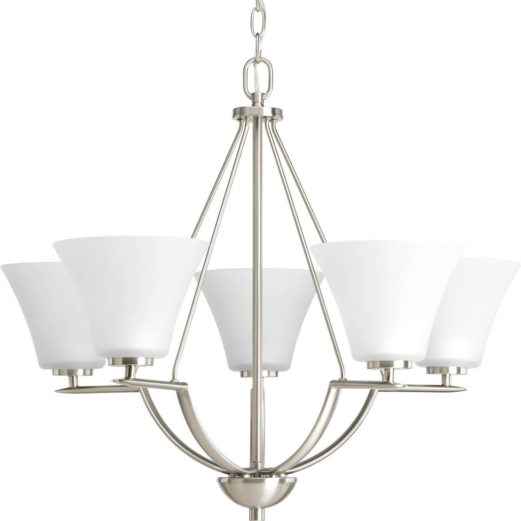 P4623-09 - Bravo 5 Light 27 inch Brushed Nickel Chandelier