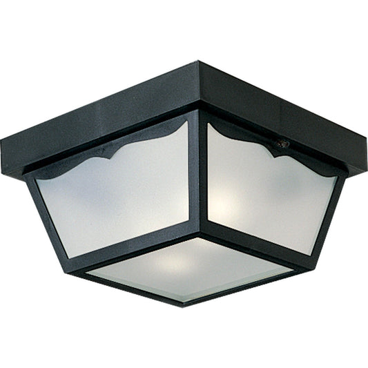 X6856-BK-GU24 - Black 2 Light Exterior Ceiling Flush Mount