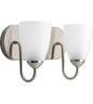 Progress P2707-09 Gather 2 Light 12 inch Bath Vanity, Brushed Nickel
