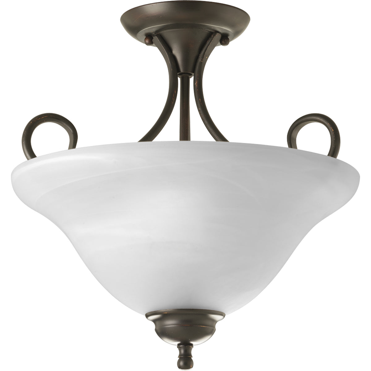 P3460-20 - 2 Light 60W(M) Antique Bronze Semi Flush Mount