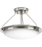Progress P350064-009-30 Apogee LED 15 inch Semi-Flush Mount, Brushed Nickel